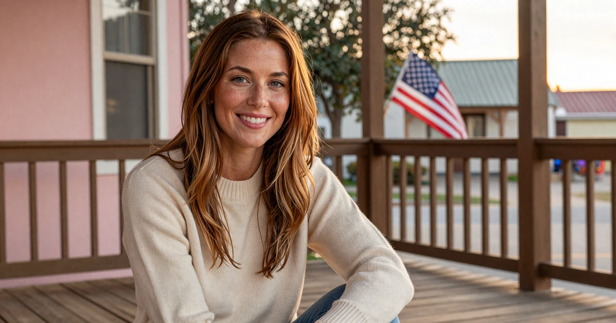 Woman on a porch - army dating site category
