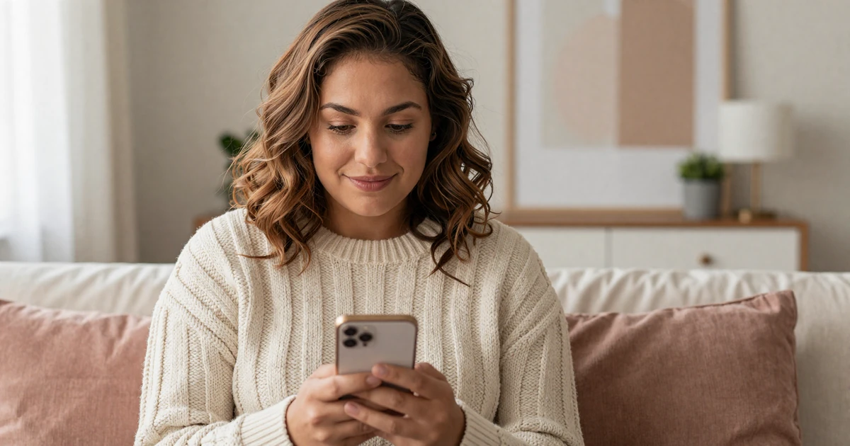 Woman comparing military dating sites and traditional dating apps on her laptop at home