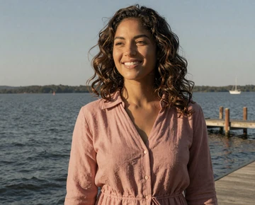 Woman by a Virginia harbor - navy dating site category