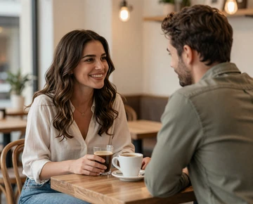 Coffee date couple - uniform dating site category